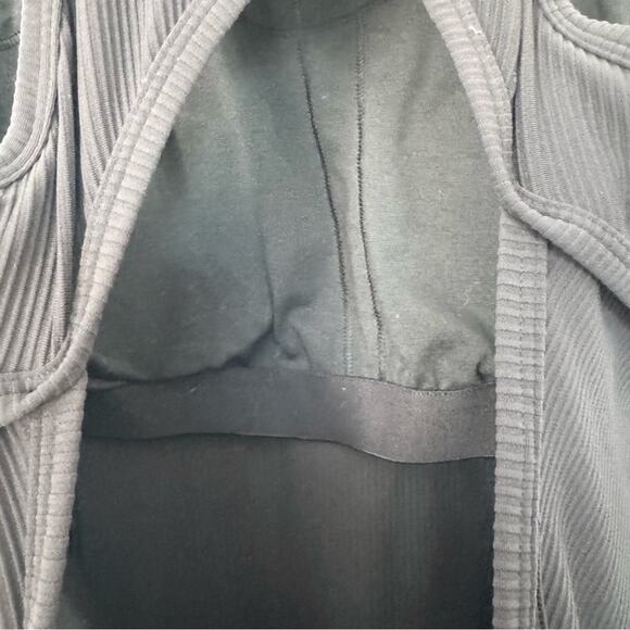 Lululemon Brunch And Back Ribbed Bodycon Open Back Midi Dress Black 4 Athleisure - Picture 13 of 14